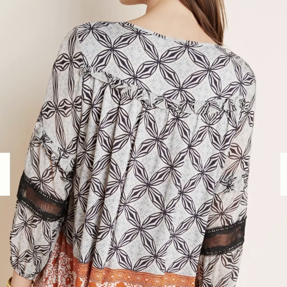 Anthropologie Multicolor Embroidered Blouse - Picture 3 of 5